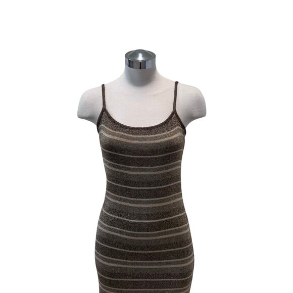 Laundry by Shelli Segal Maxi knit stripe Glitter Dress - Picture 3 of 10